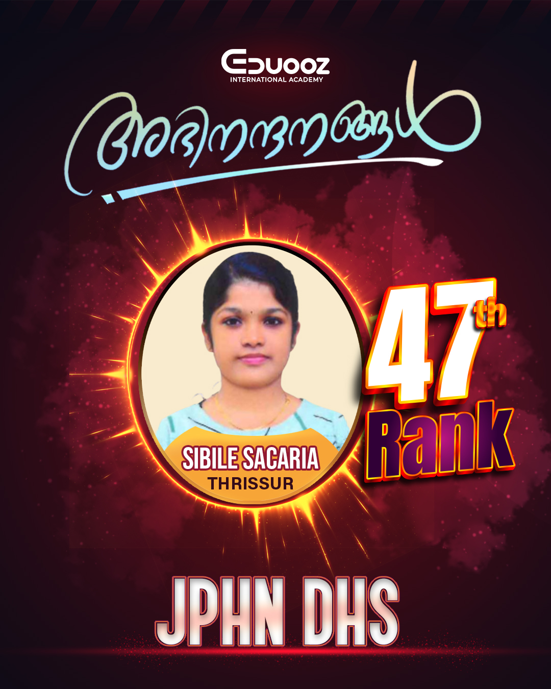 Rank holder portrait: 47 SIBILE SACARIA JPHN DHS.jpg